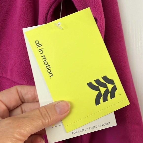 All in Motion mixed media zip front fleece jacket. Size medium. New with tags. - Picture 3 of 8